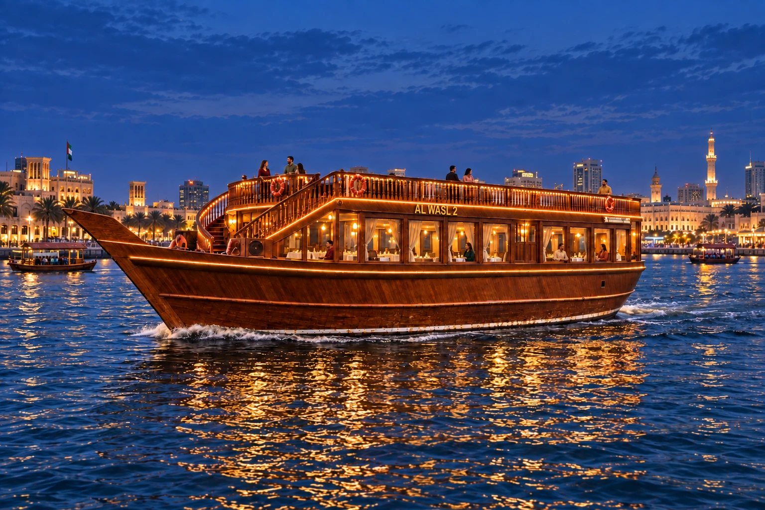 dhow cruise dinner in dubai creek