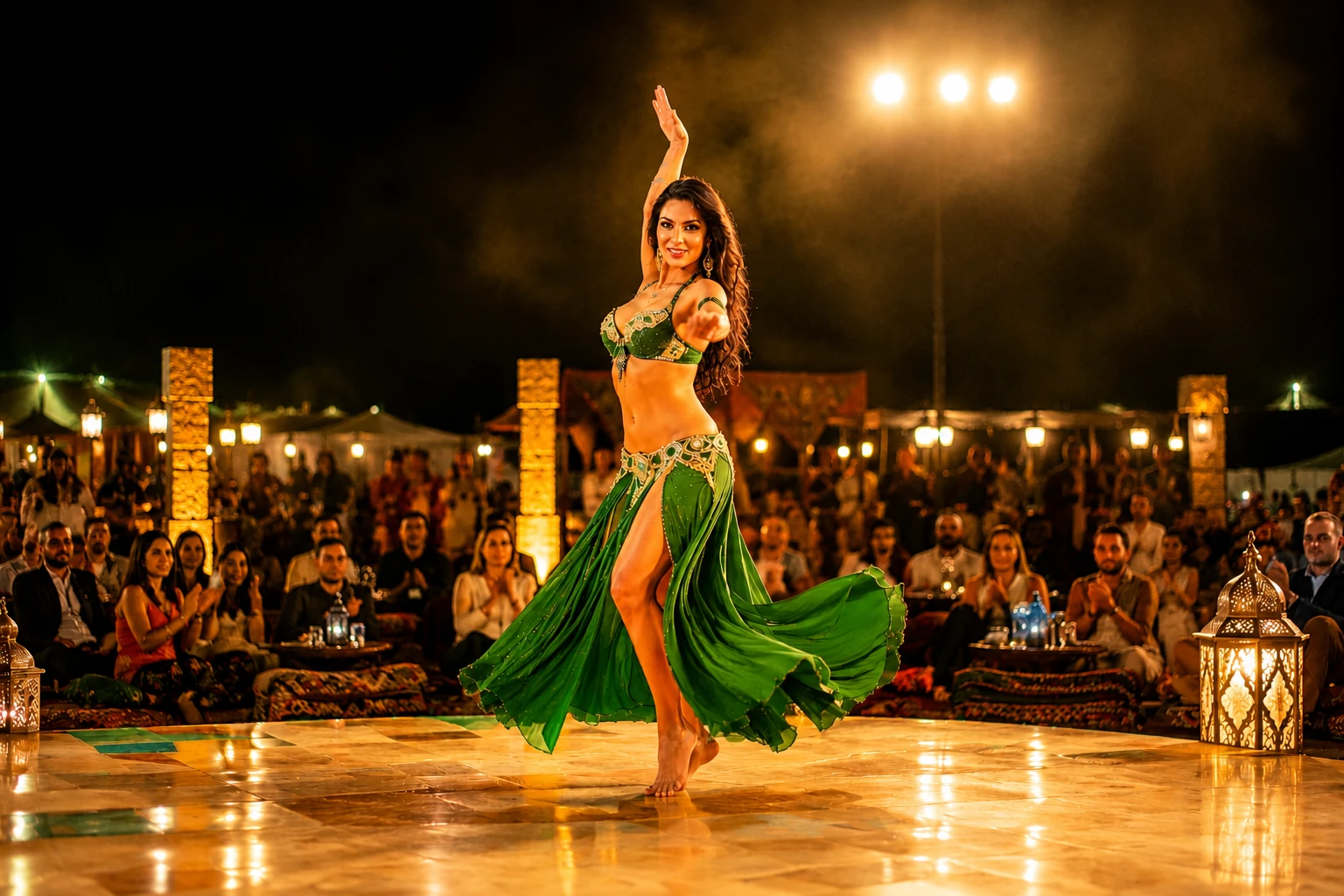 A live entertainment - Belly Dance show during Desert Safari Tour